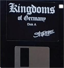 Cartridge artwork for Kingdoms Of Germany on the Commodore Amiga.